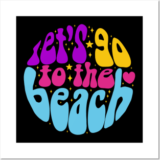 Let's go to the beach a fun summer vacation design Posters and Art